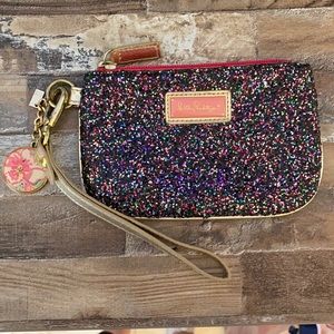 Lilly Pulitzer glitter wristlet